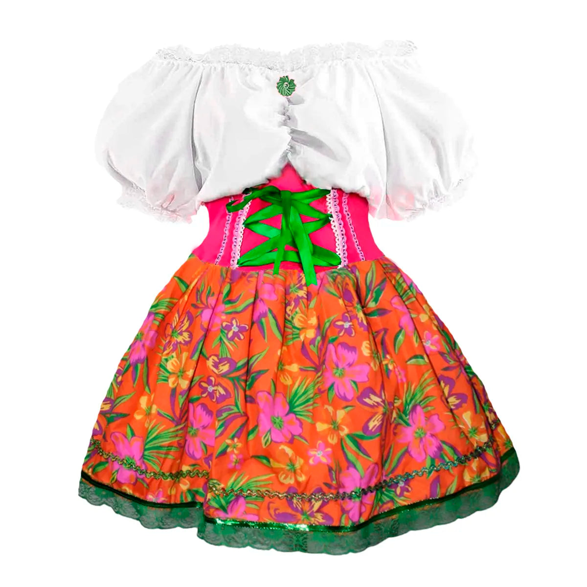 Fantasia Vestido Festa Junina Anarrie Adulto Feminino de Luxo