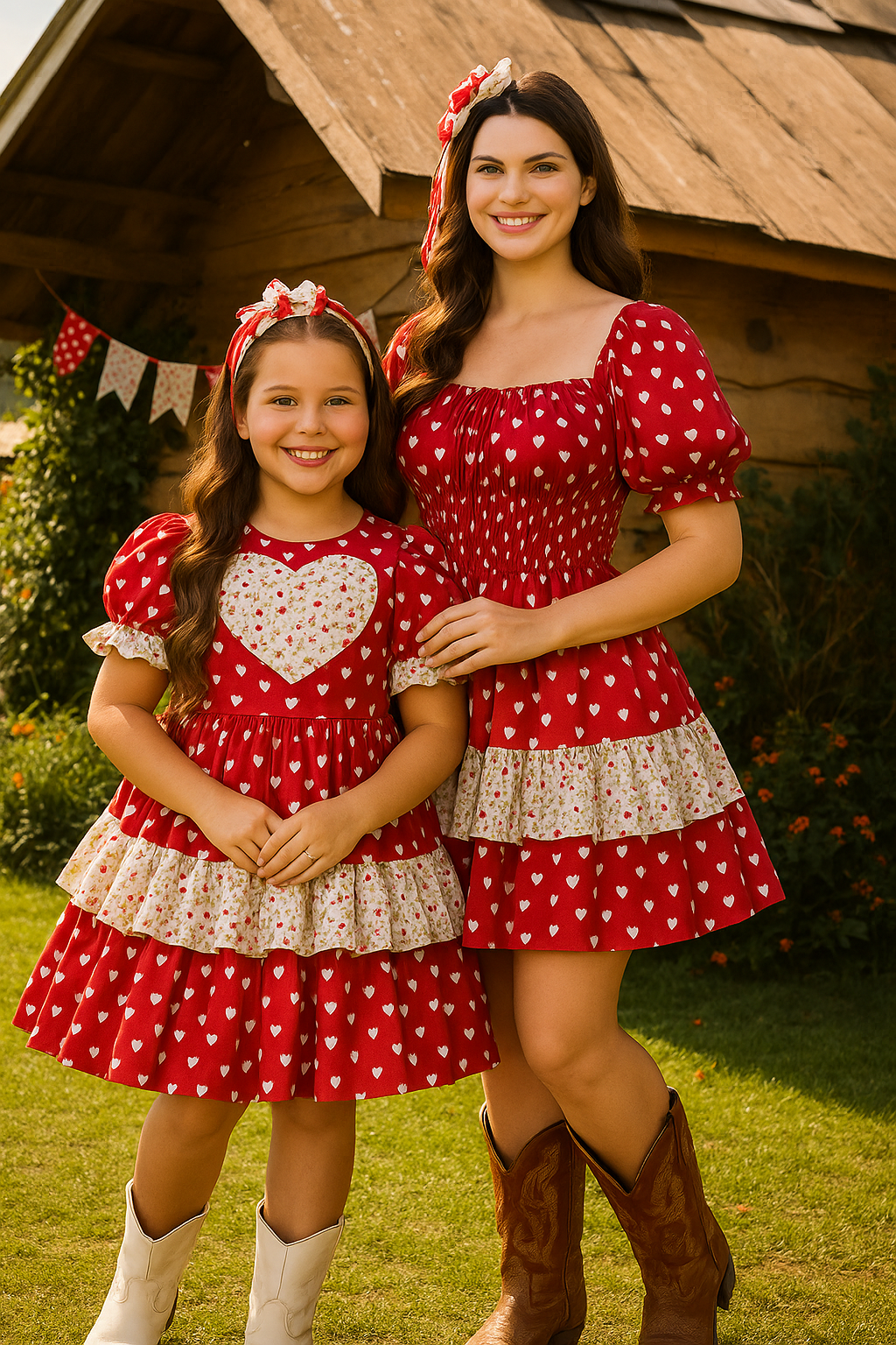 Conjunto Amor Junino Mãe e Filha – Vestidos Juninos