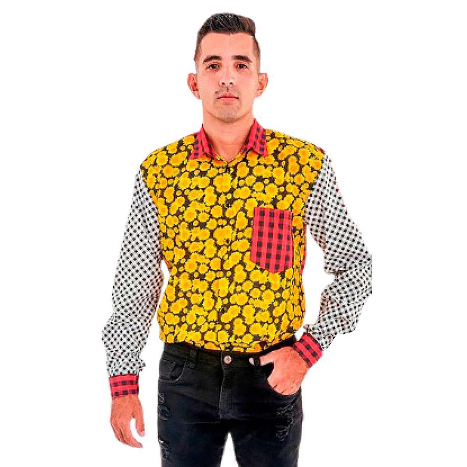 Camisa Xadrez Masculina Adulta Manga Longa Estilosa