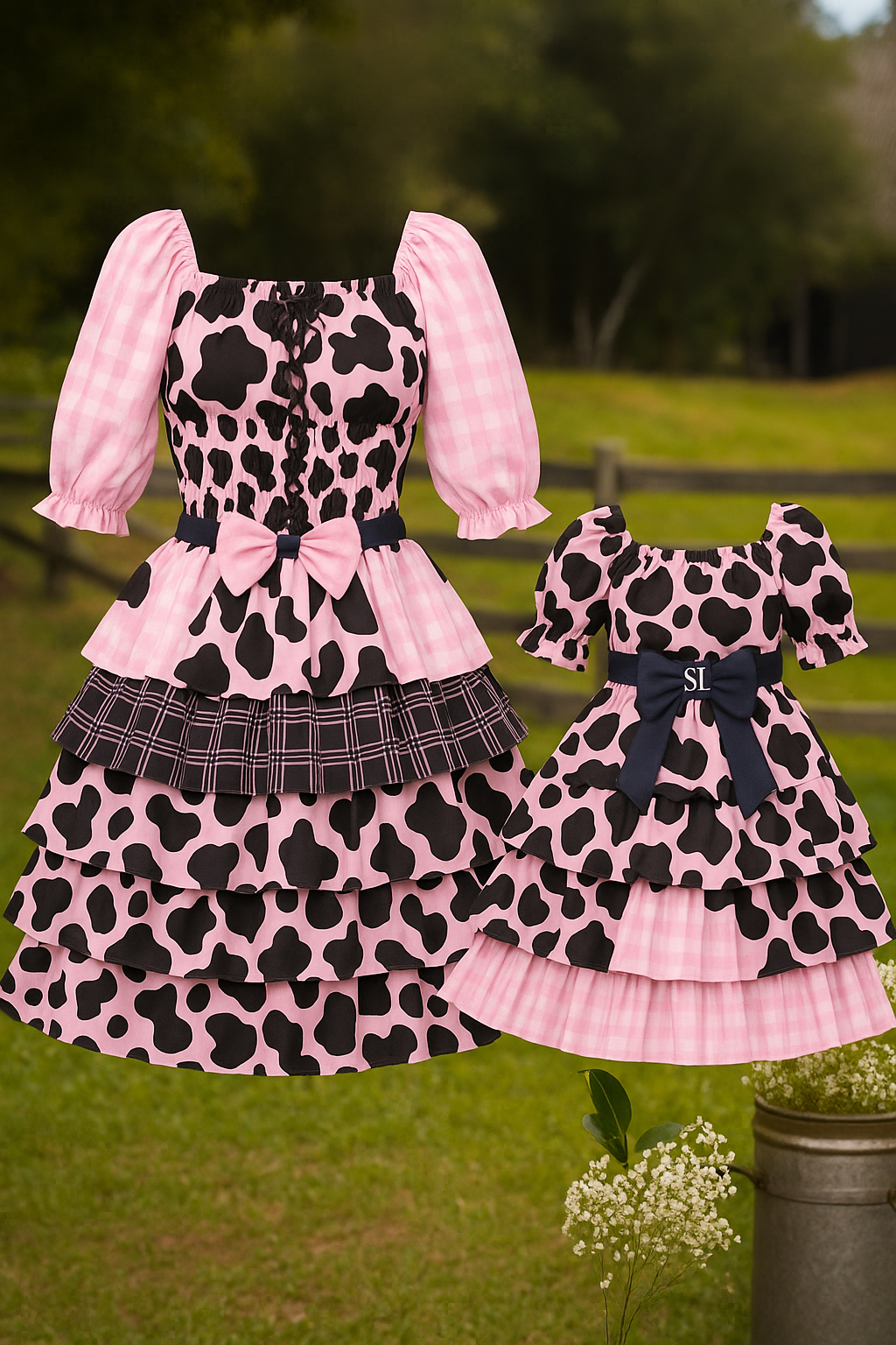 Conjunto Barbie Boiadeira Cowgirl Mãe e Filha – Vestidos Juninos