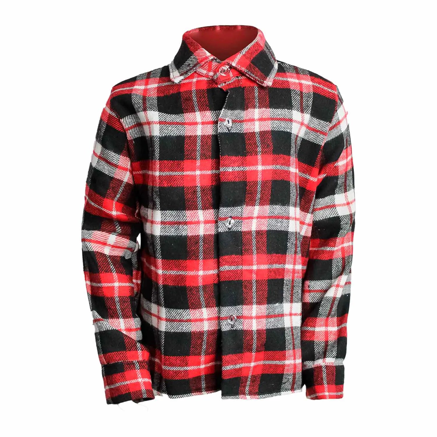Camisa Xadrez Infantil Flanelada Manga Longa de Luxo