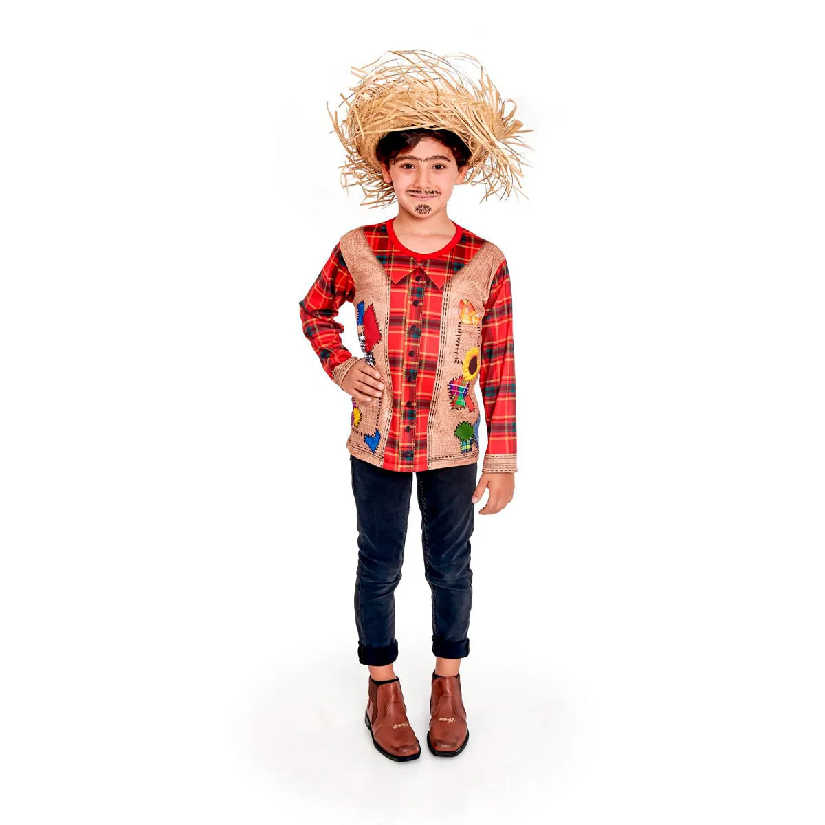 Camisa Xadrez Infantil Menino Vermelha Roupa de festa junina Masculina