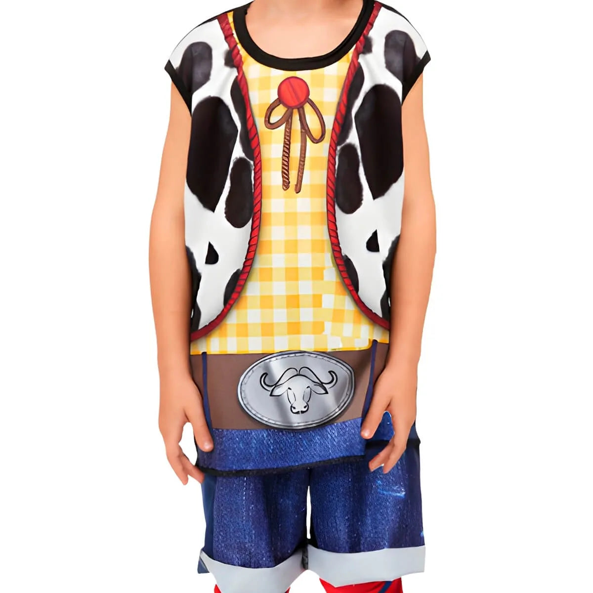 Fantasia Cowboy Infantil para Menino Curta Roupa Xerife de 2 a 10 Anos