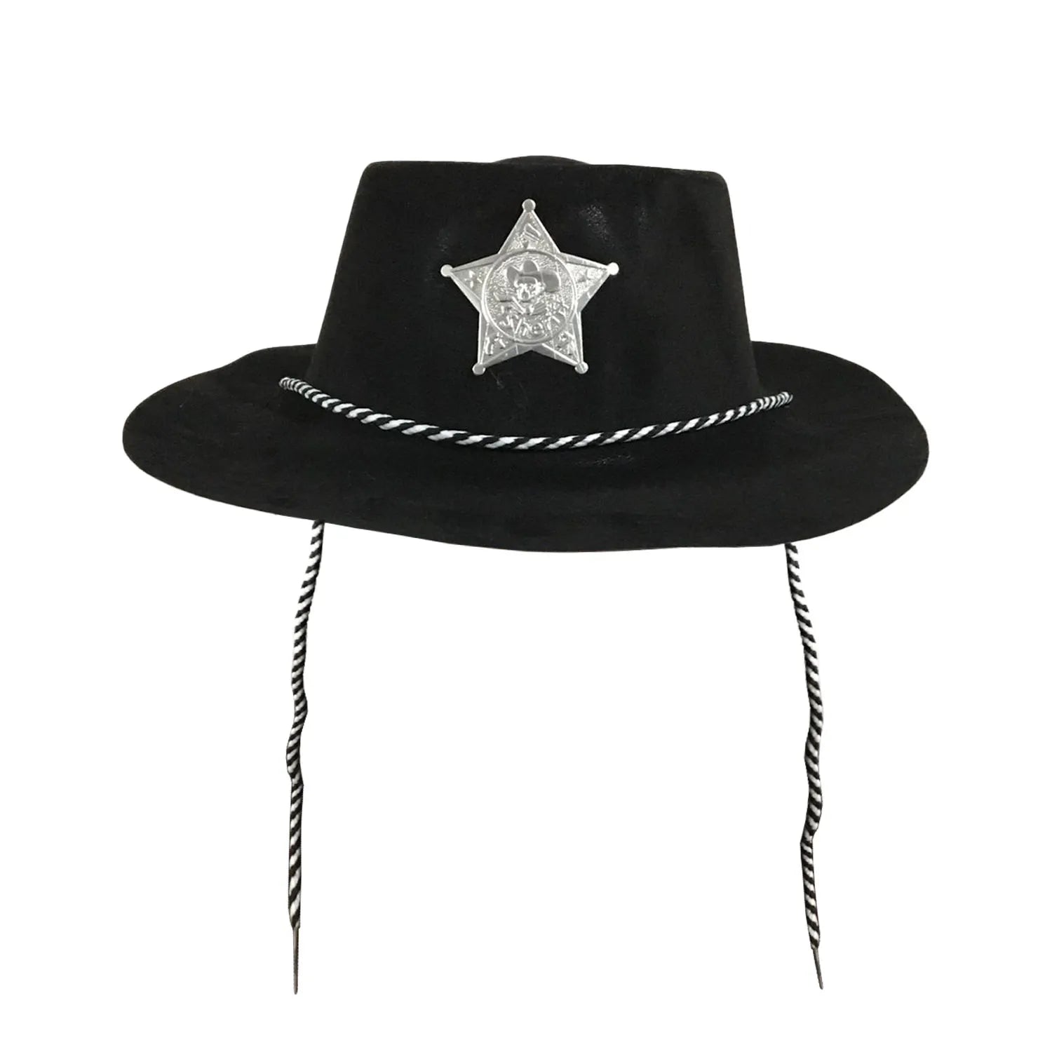 Roupa Country Infantil Masculina Colete Preto Com Franja e Chapeu de Cowboy