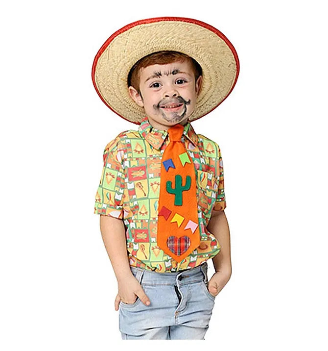 Roupa de Festa Junina Infantil Masculina Camisa Huguinho
