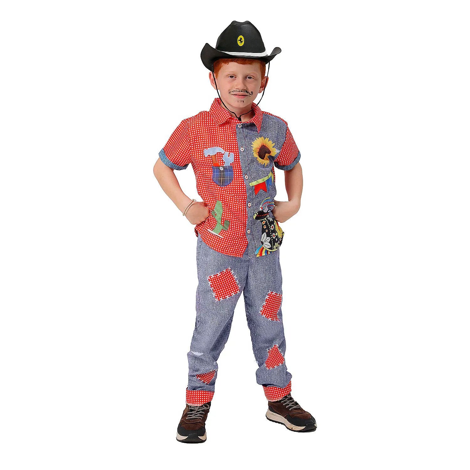 Roupa Infantil Masculina Camisa Festa Junina Manga Curta