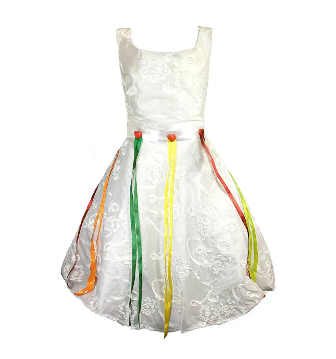 Vestido de Noiva Festa Junina Adulto de Luxo Com Véu